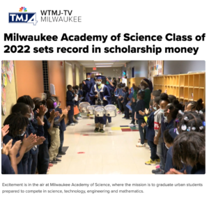 Milwaukee Academy of Science Class of 2022 sets record in scholarship money